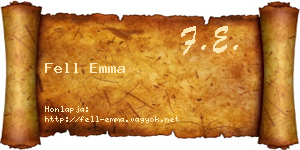 Fell Emma névjegykártya