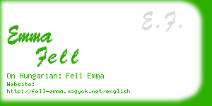 emma fell business card